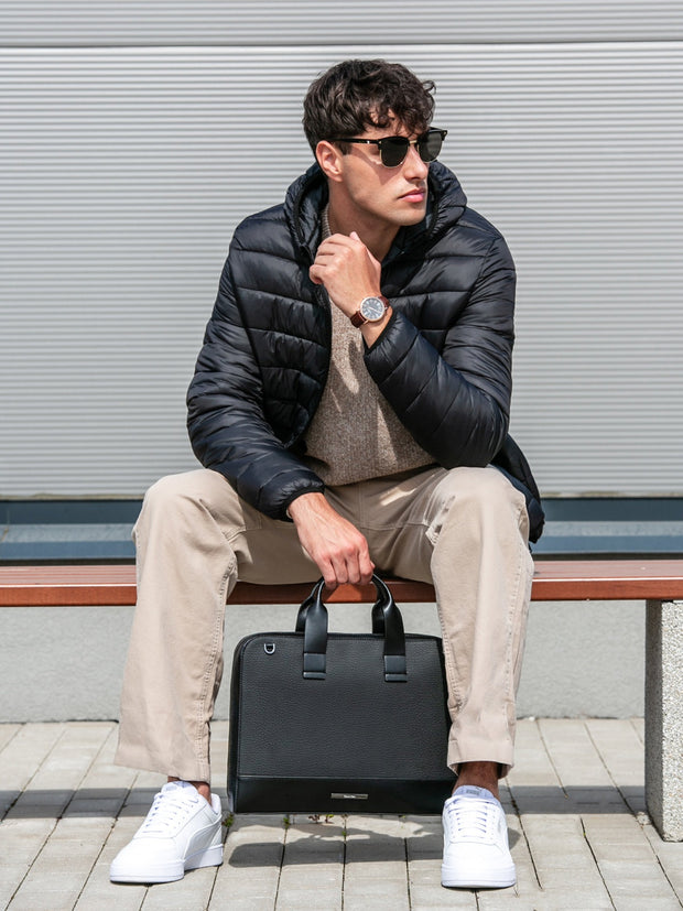 L’Arte Milano Men's Black Water-Repellent Jacket