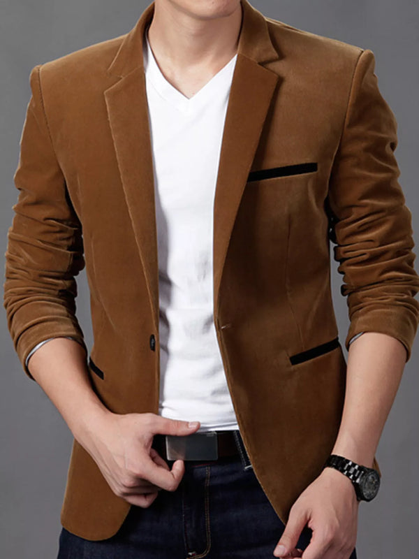 Blazer Ezio homme en velours grande taille
