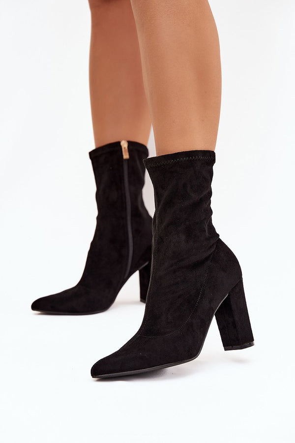 Bottines Palyora pointues en suédine