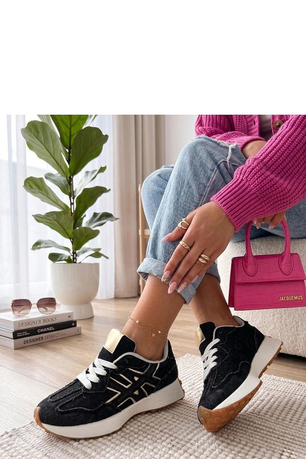 Baskets Tévoria noires plateforme textile