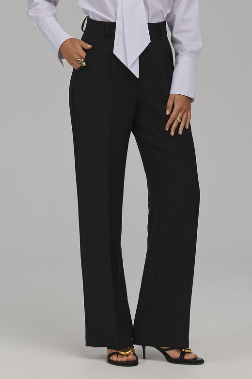 Loréna High-Waisted Straight Trousers