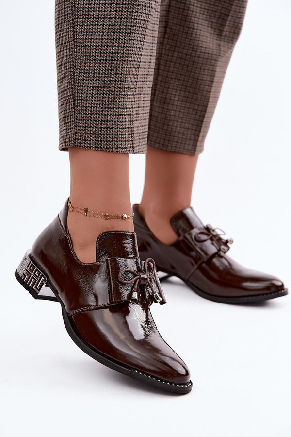 Chaussures Halyne en cuir à petit talon et nœud