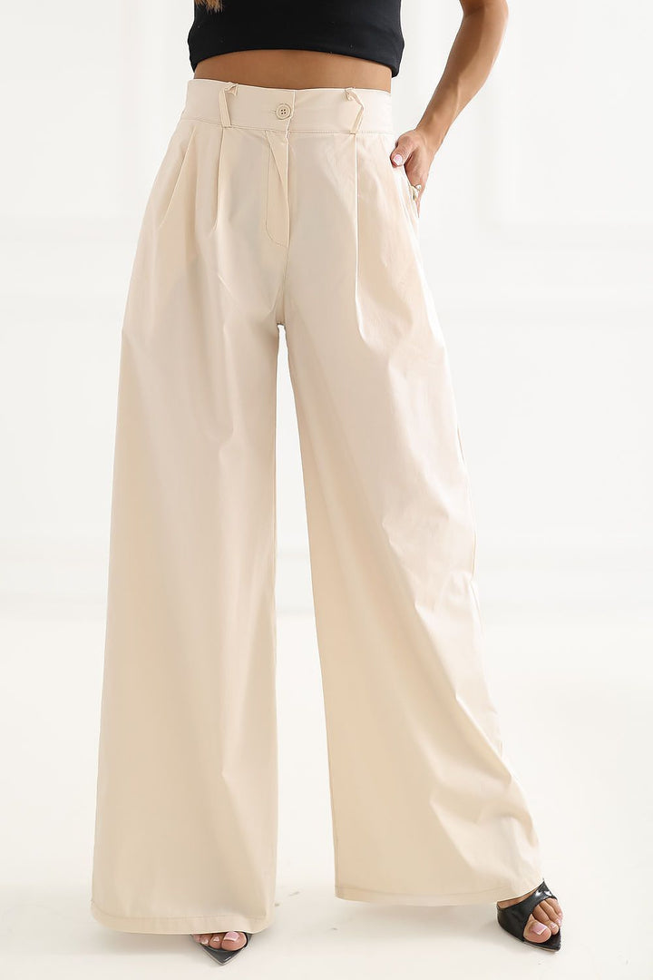 Pantalon Yséline palazzo plissé