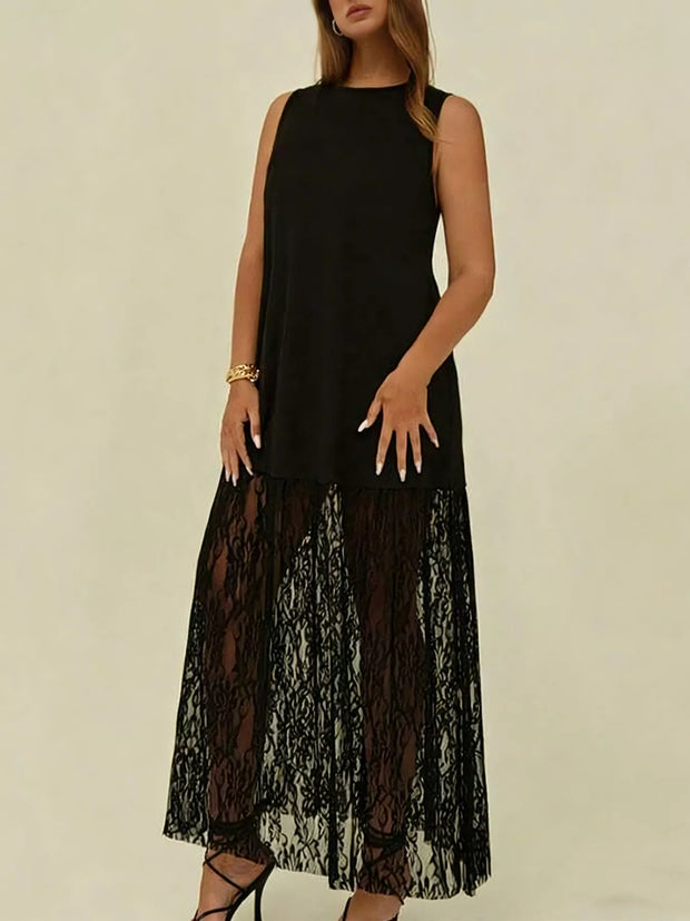 Robe longue Zélie en dentelle
