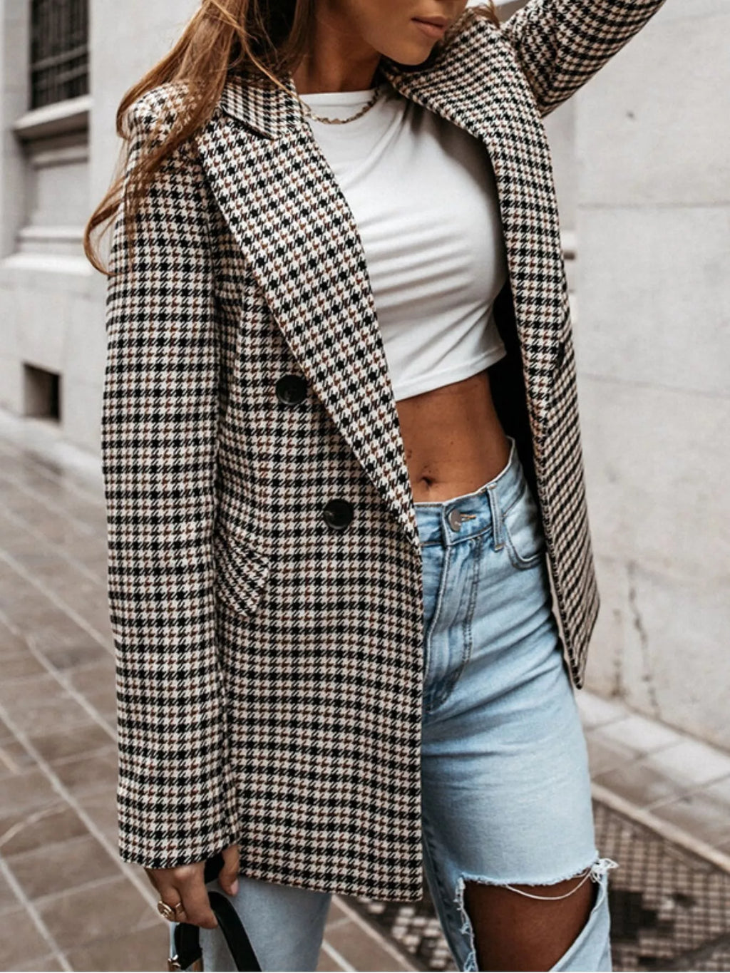 Blazer Shamara pied-de-poule – photo produit 4