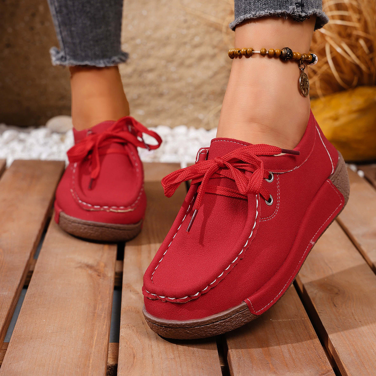 Baskets Aileen en daim – photo produit 5