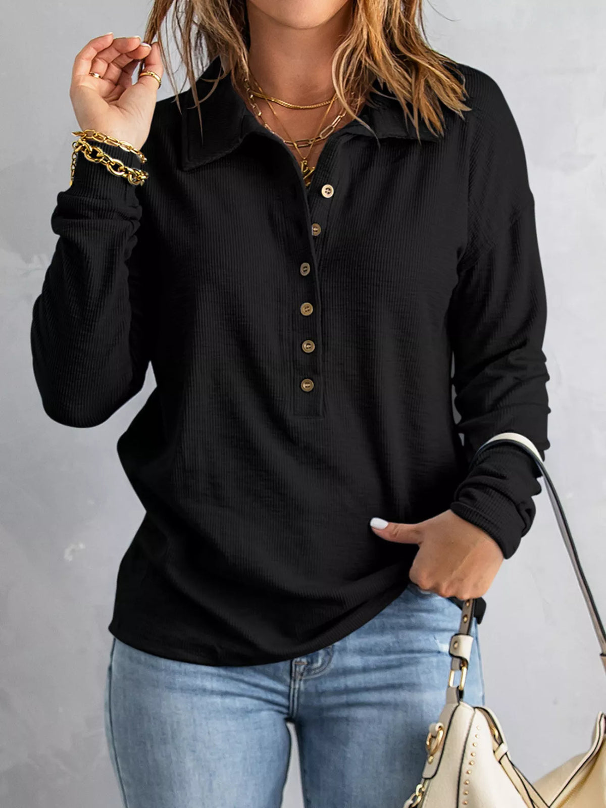 Top Mila à boutons grande taille – photo produit 10