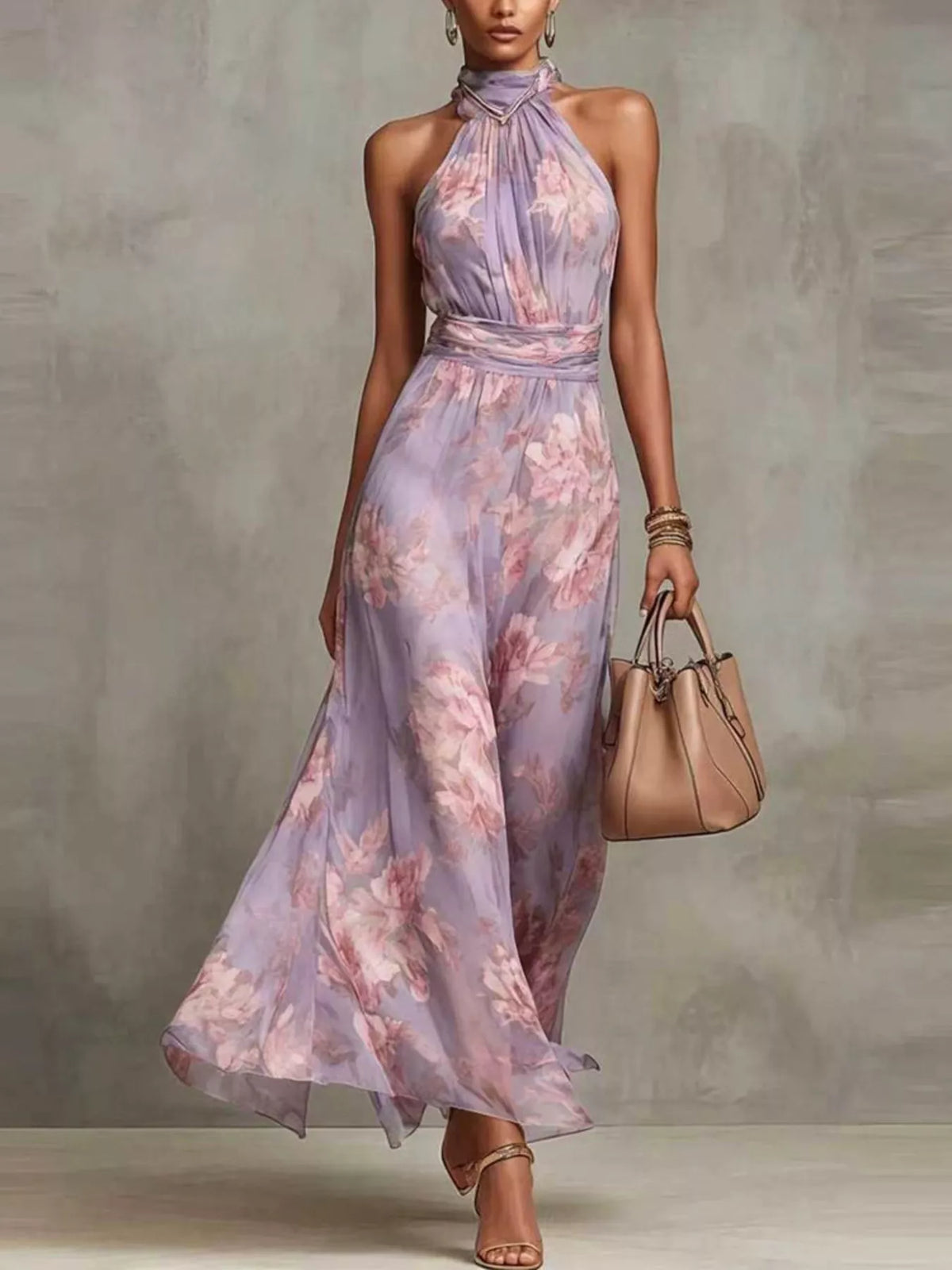 Robe longue Flora grande taille – photo produit 6