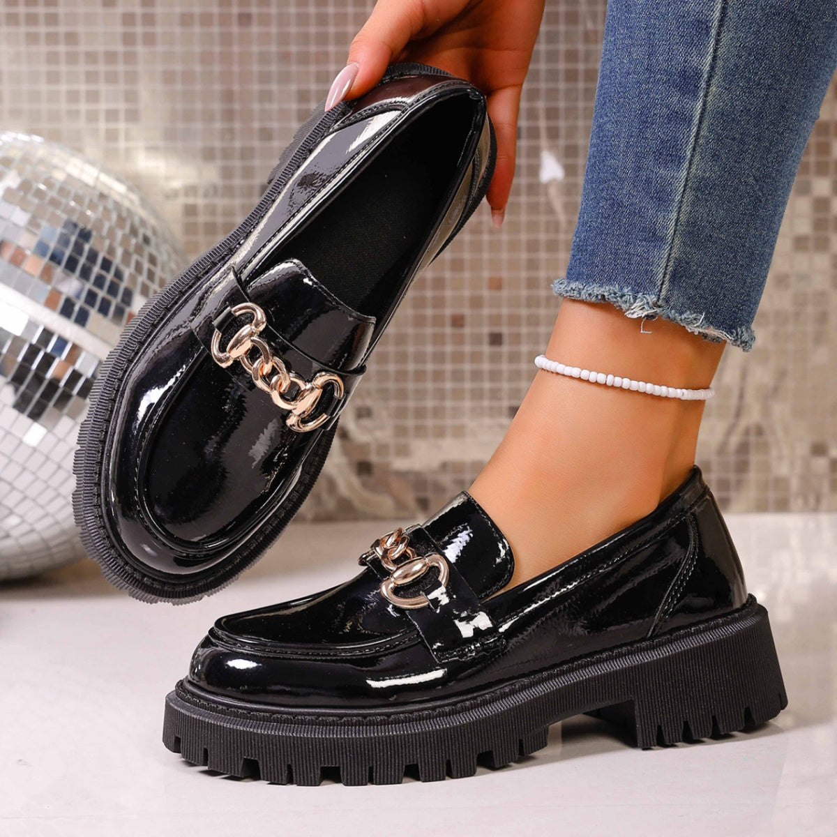 Mocassins Élise à chaîne – photo produit 3