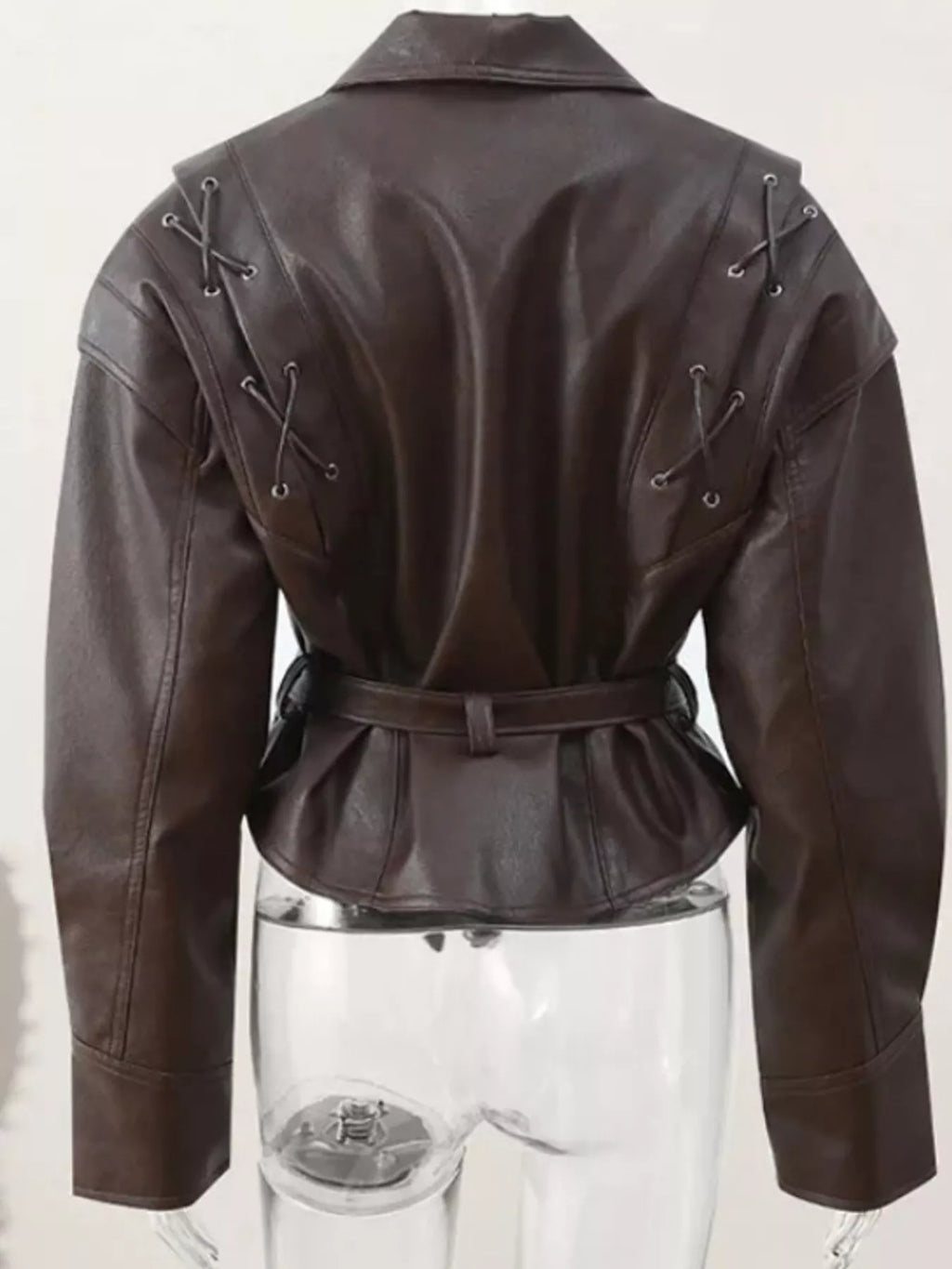 Veste Romy ceinturée effet cuir – photo produit 10