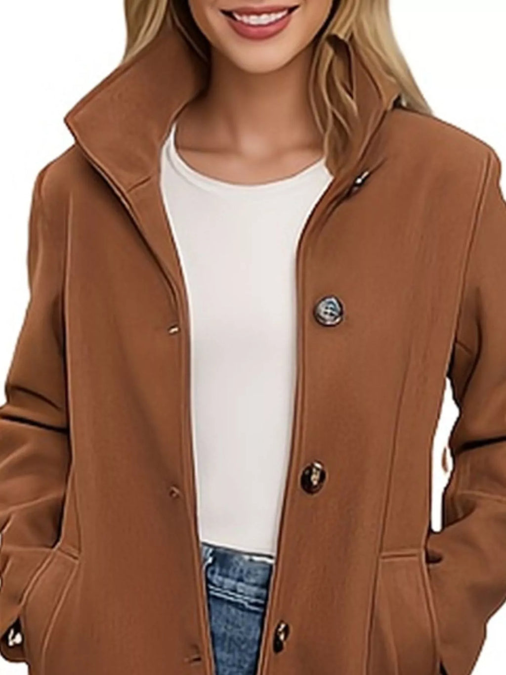 Manteau Mirella – boutonné manches longues – photo produit 2