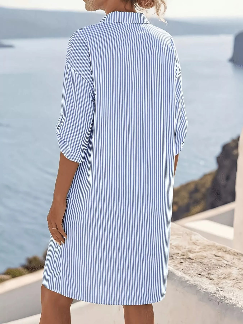 Robe chemise Oléna rayée – photo produit 4
