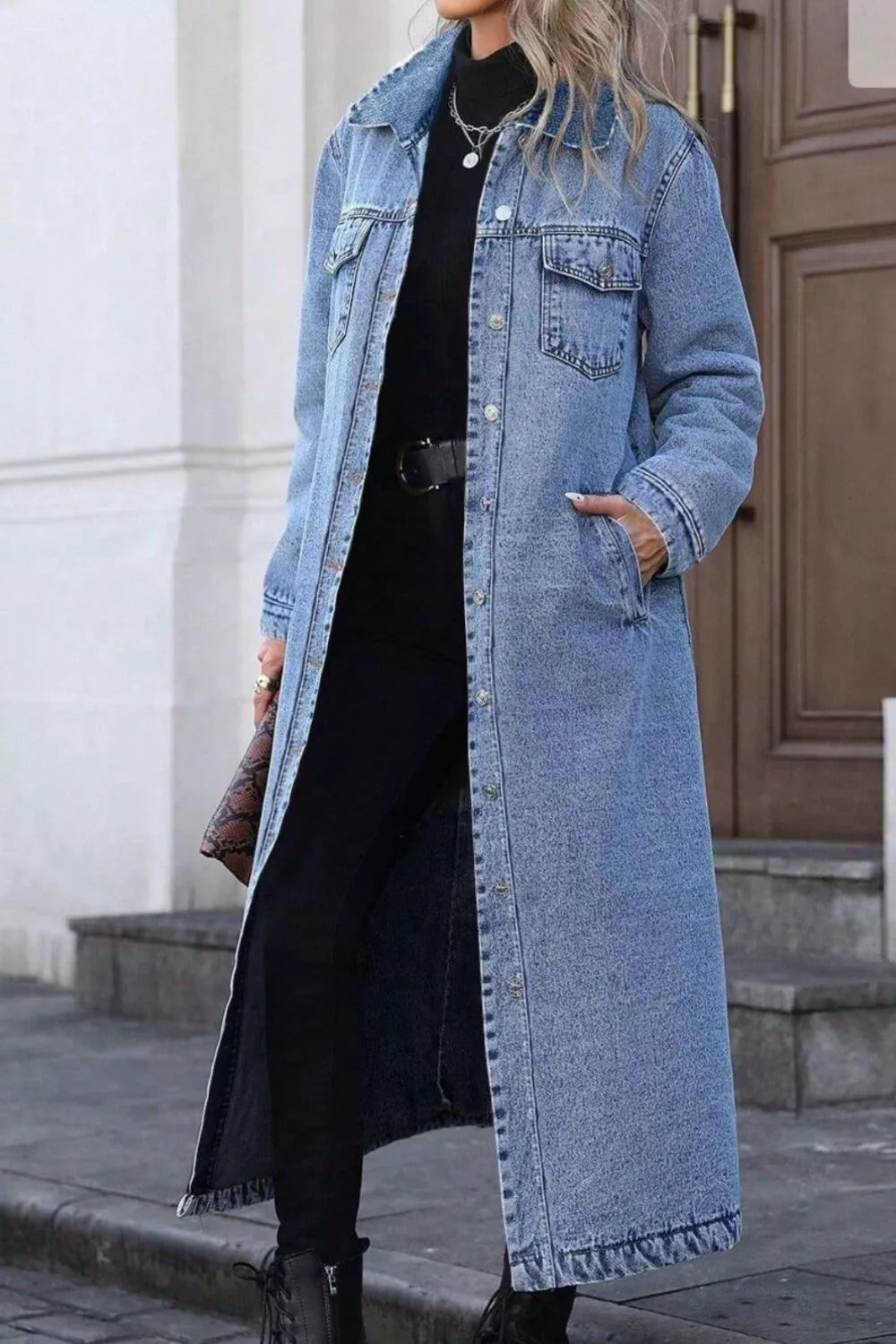 Veste Salomé en jean longue – photo produit 3