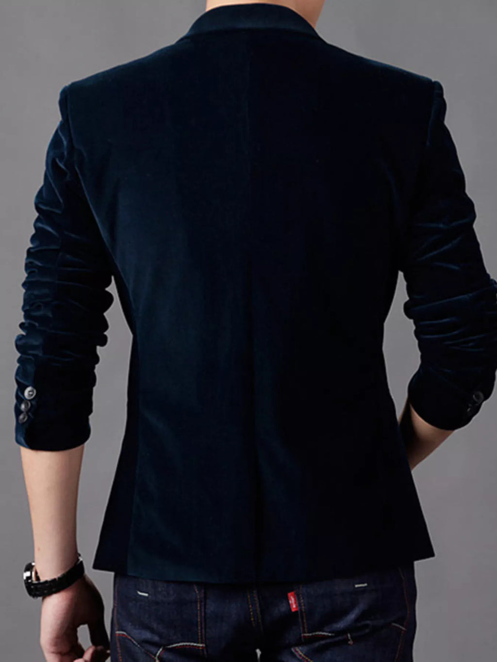 Blazer Ezio homme en velours grande taille – photo produit 5