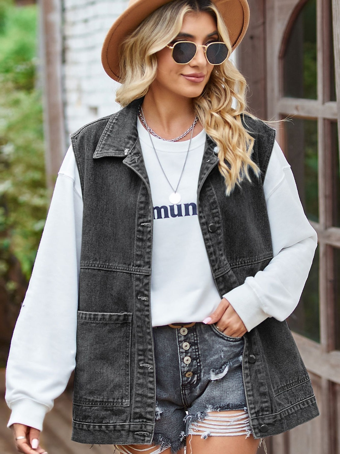 Veste Carla en jean sans manches – photo produit 5