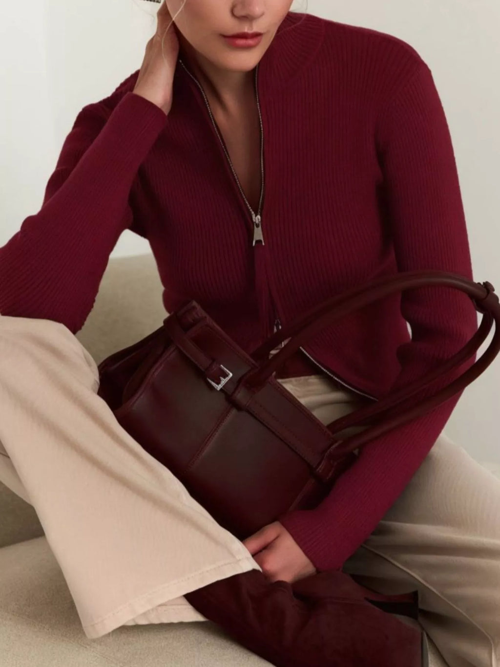 Gilet Clara côtelé zippé – photo produit 5