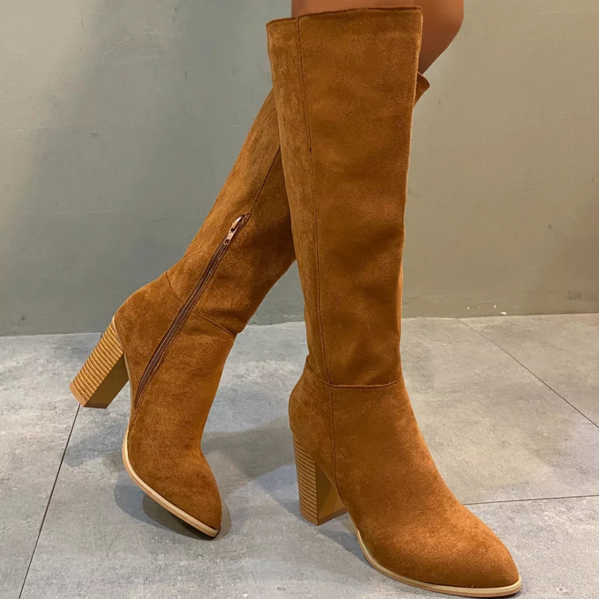 Bottines Élise à talon carré – photo produit 5