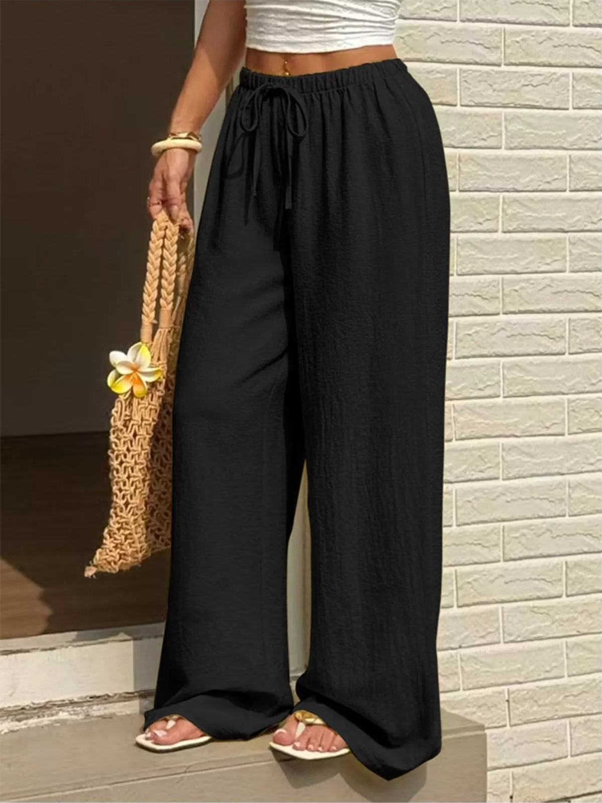 Pantalon large Ana grande taille – photo produit 7
