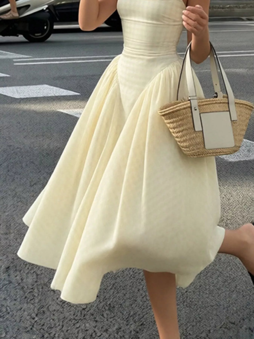 Robe midi Maya à carreaux – photo produit 3