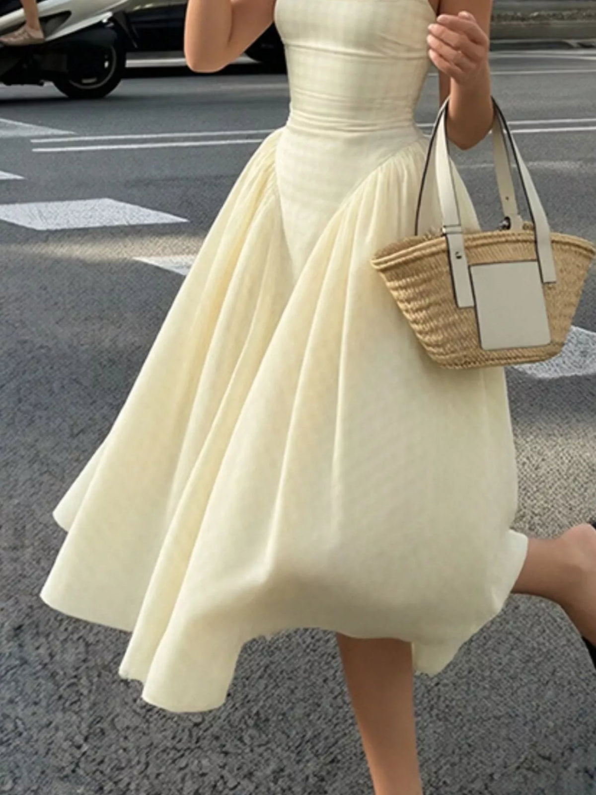 Robe midi Maya à carreaux – photo produit 3