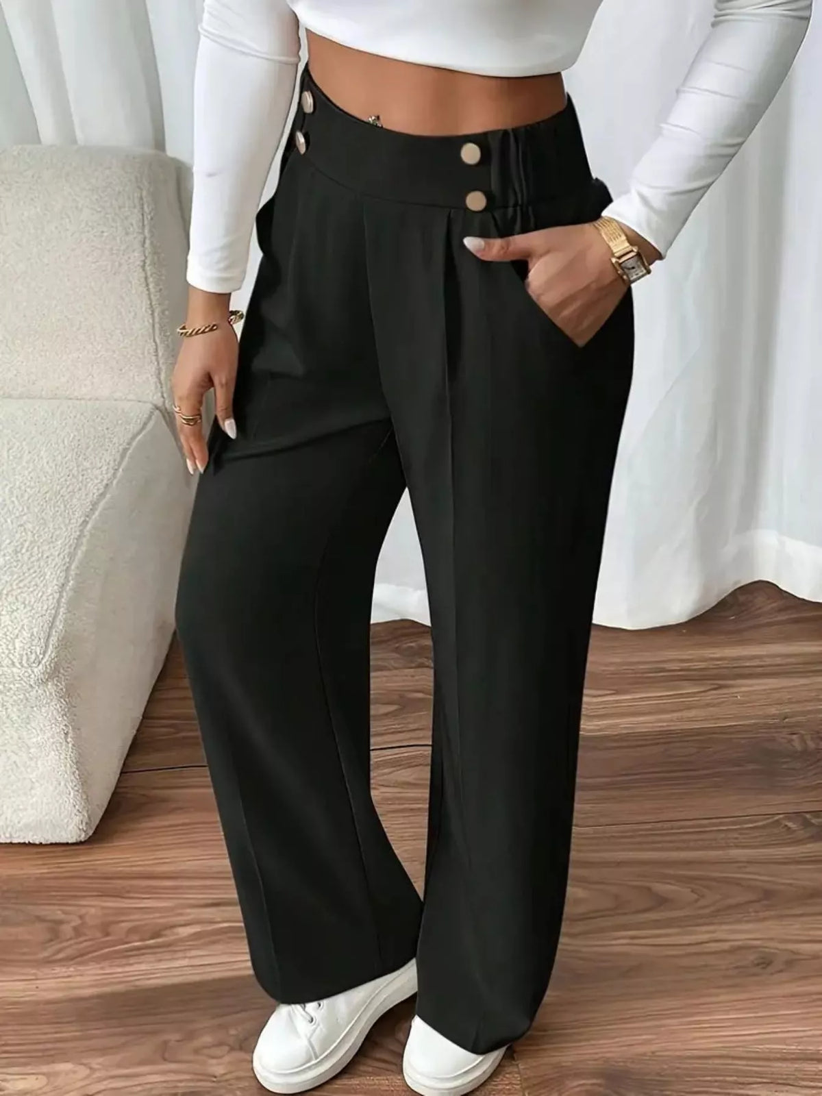 Pantalon Moya large taille haute – photo produit 6