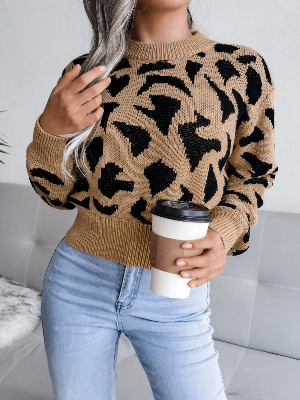 Pull Léa léopard – photo produit 5