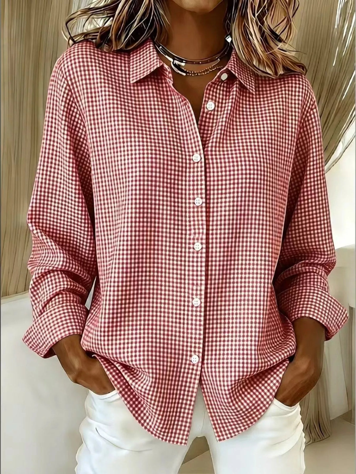 Chemise Clara à carreaux – photo produit 5