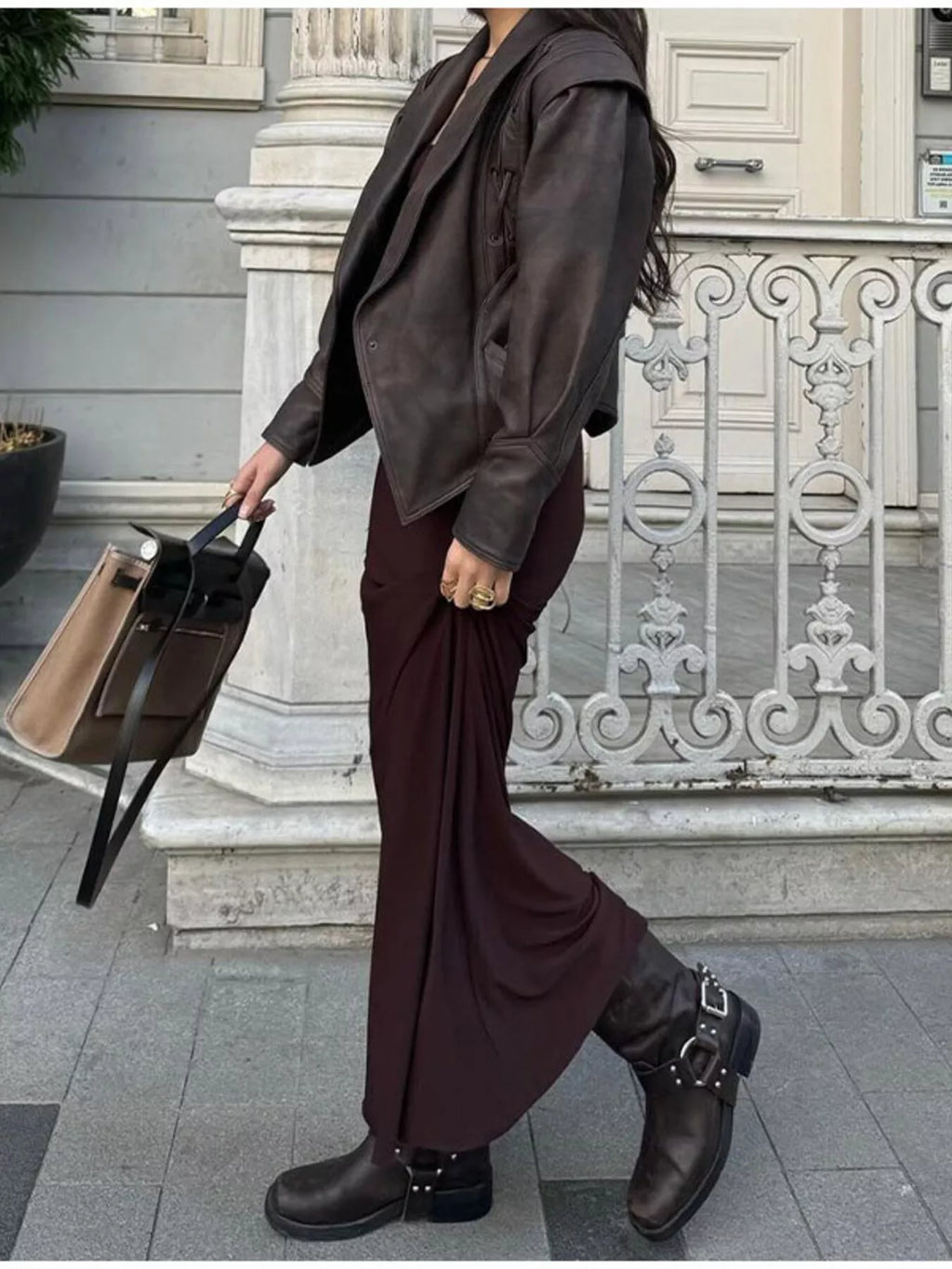 Veste Romy ceinturée effet cuir – photo produit 6
