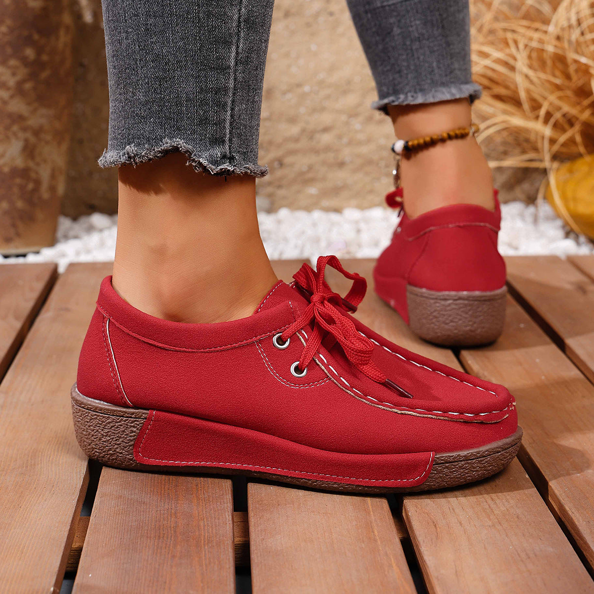 Baskets Aileen en daim – photo produit 6