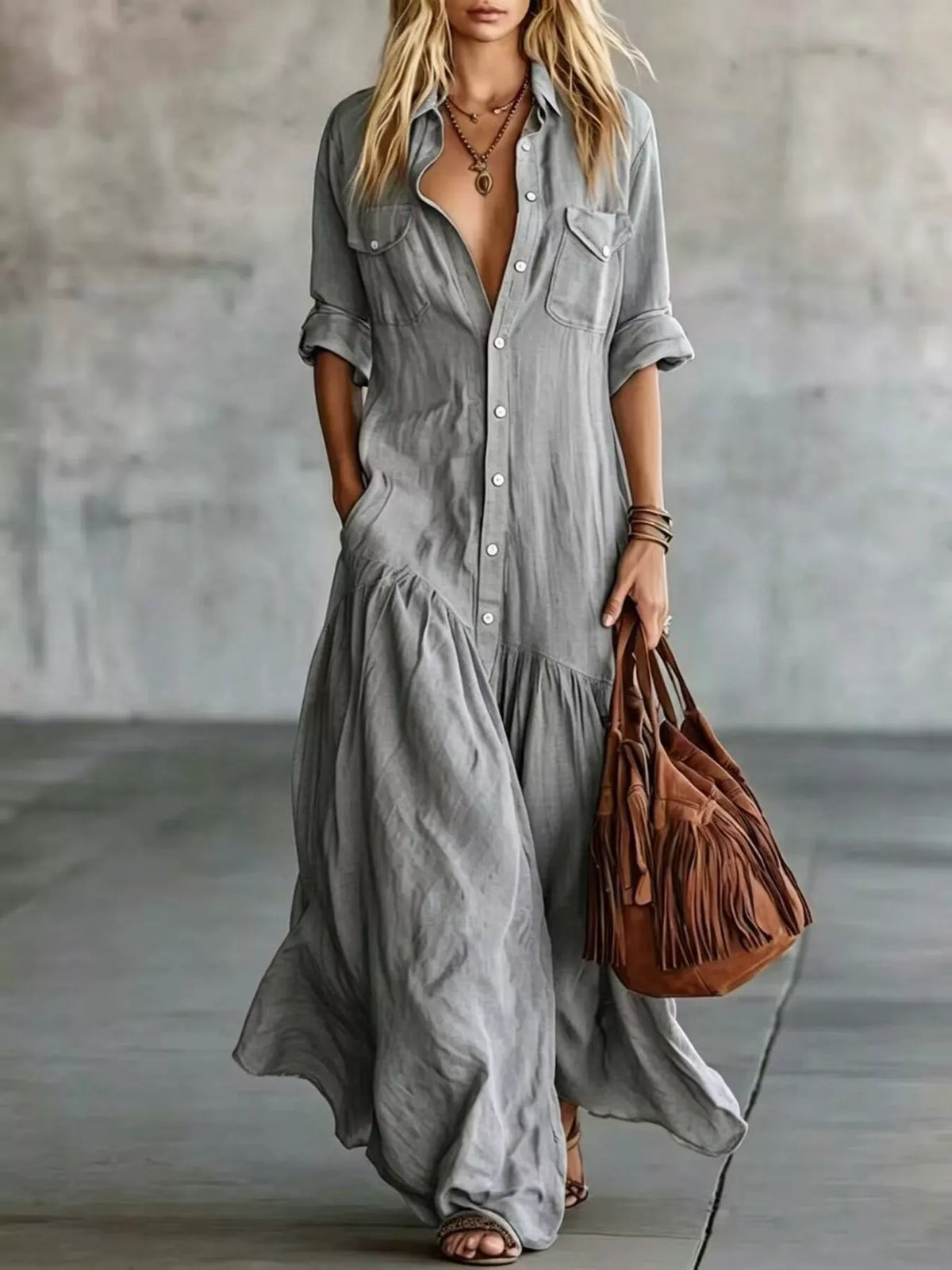 Robe longue Eva grande taille – photo produit 4