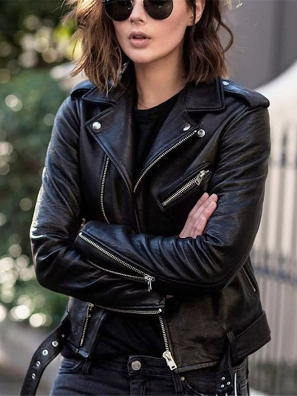 Veste biker Nina grande taille – photo produit 4