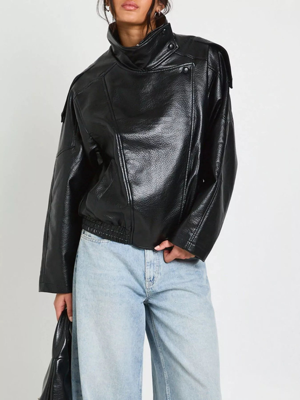 Veste moto Elise effet cuir – photo produit 3