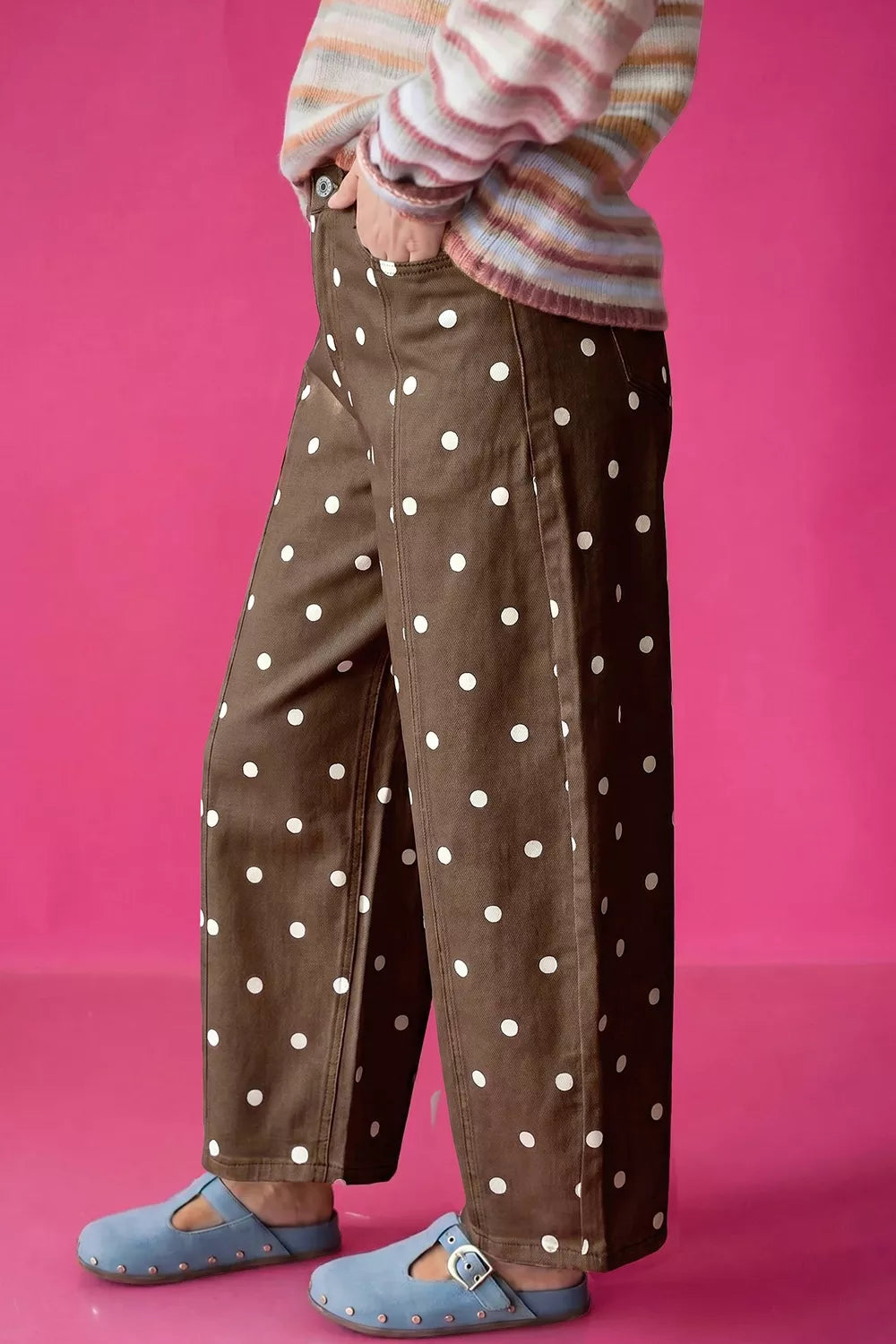 Jean – Anaëlle barrel pois coutures – photo produit 6