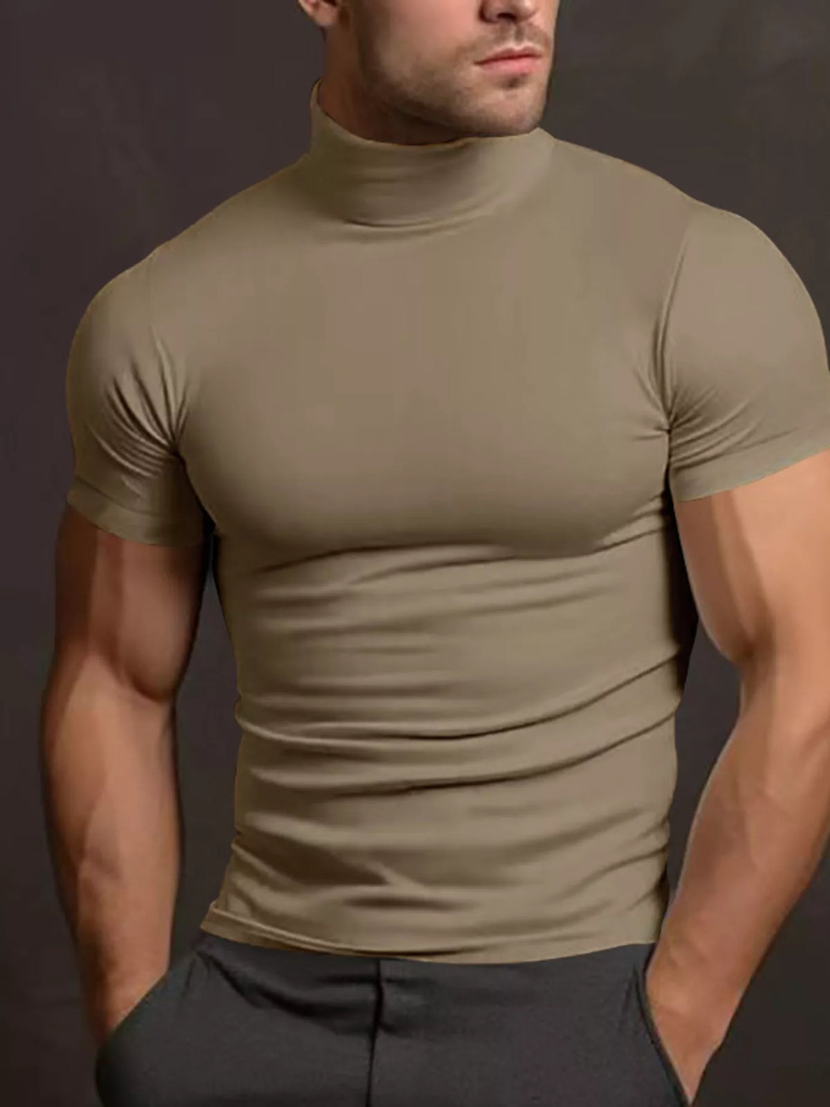 T-shirt Léopold col roulé grande taille – photo produit 4
