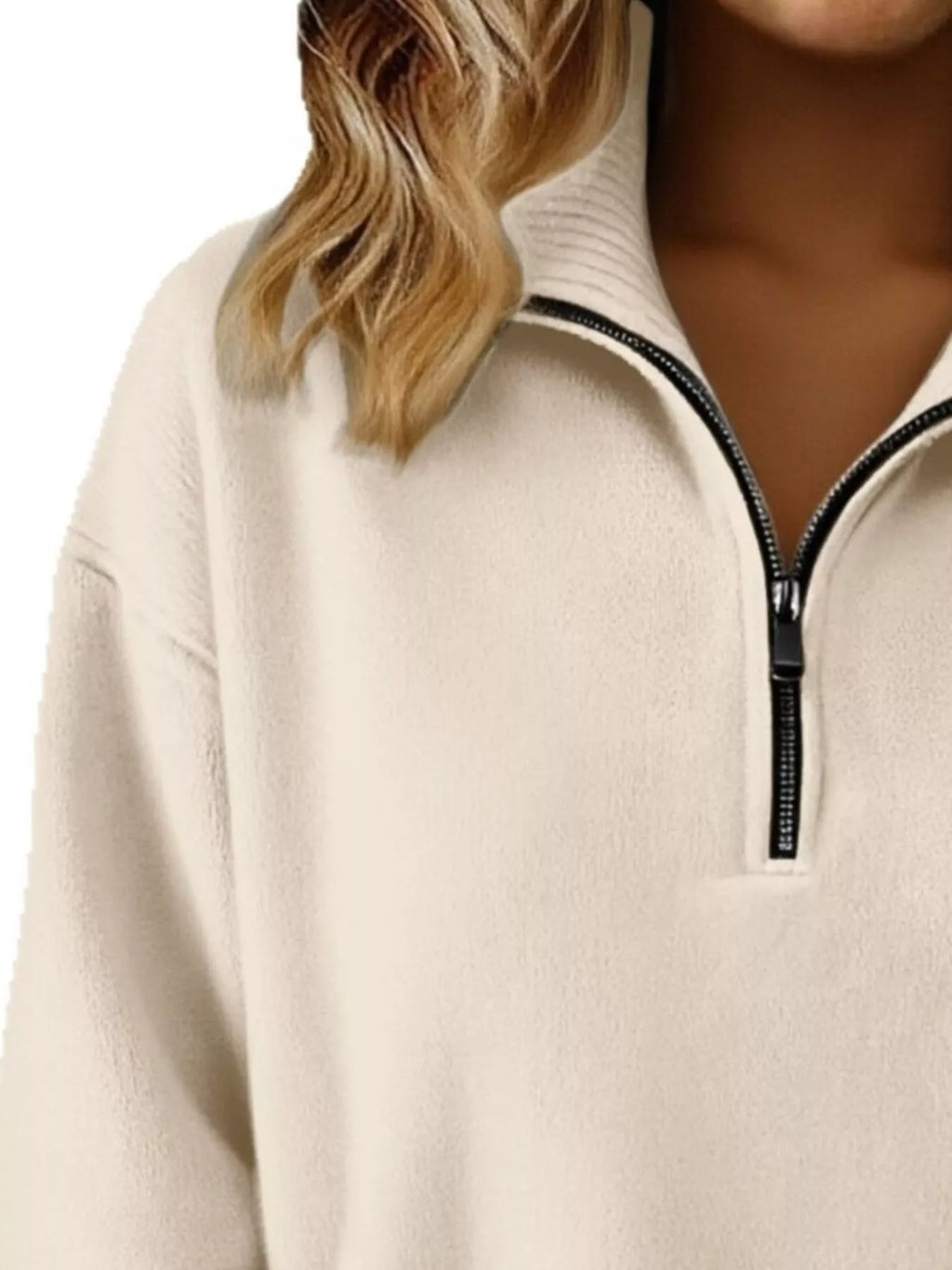 Pull Nina demi-zip grande taille – photo produit 2