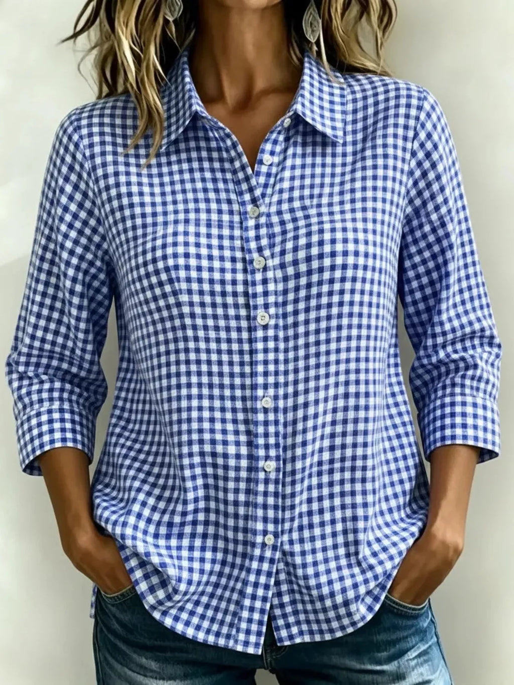 Chemise Céliane à carreaux – photo produit 1
