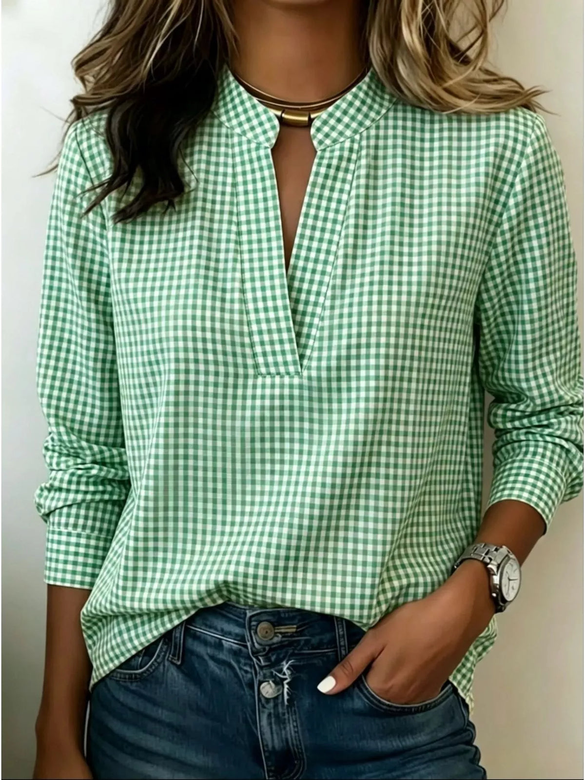 Blouse Elora à carreaux – photo produit 4