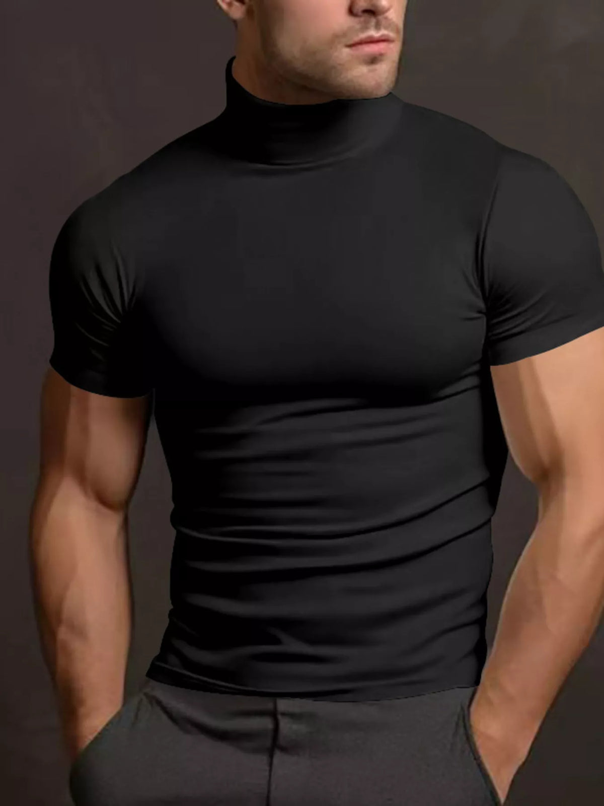T-shirt Léopold col roulé grande taille – photo produit 2