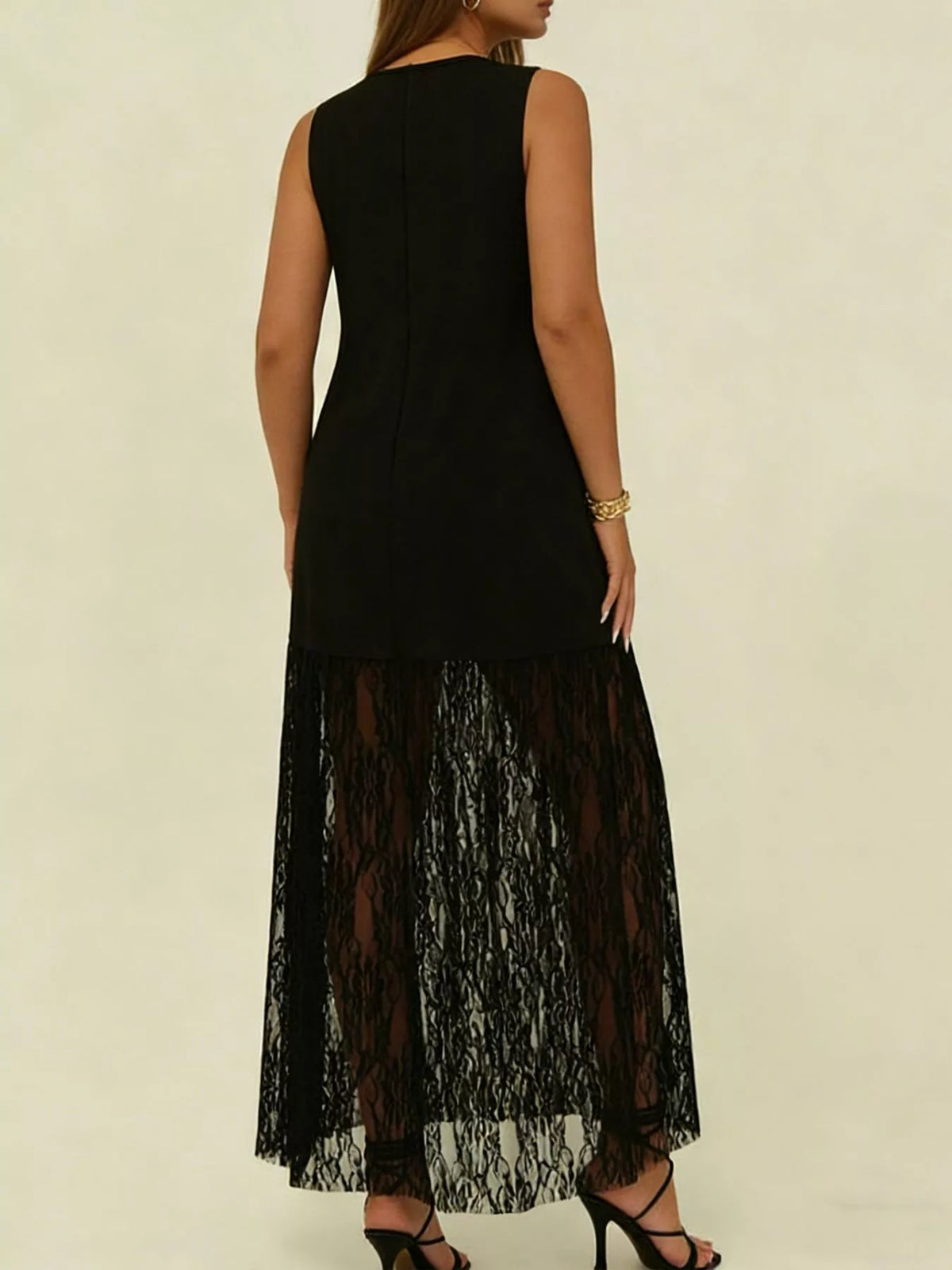 Robe longue Zélie en dentelle – photo produit 5