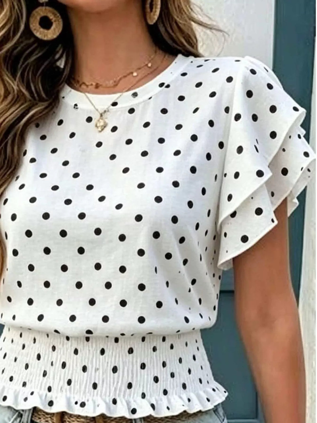 Blouse Albane à pois – photo produit 3