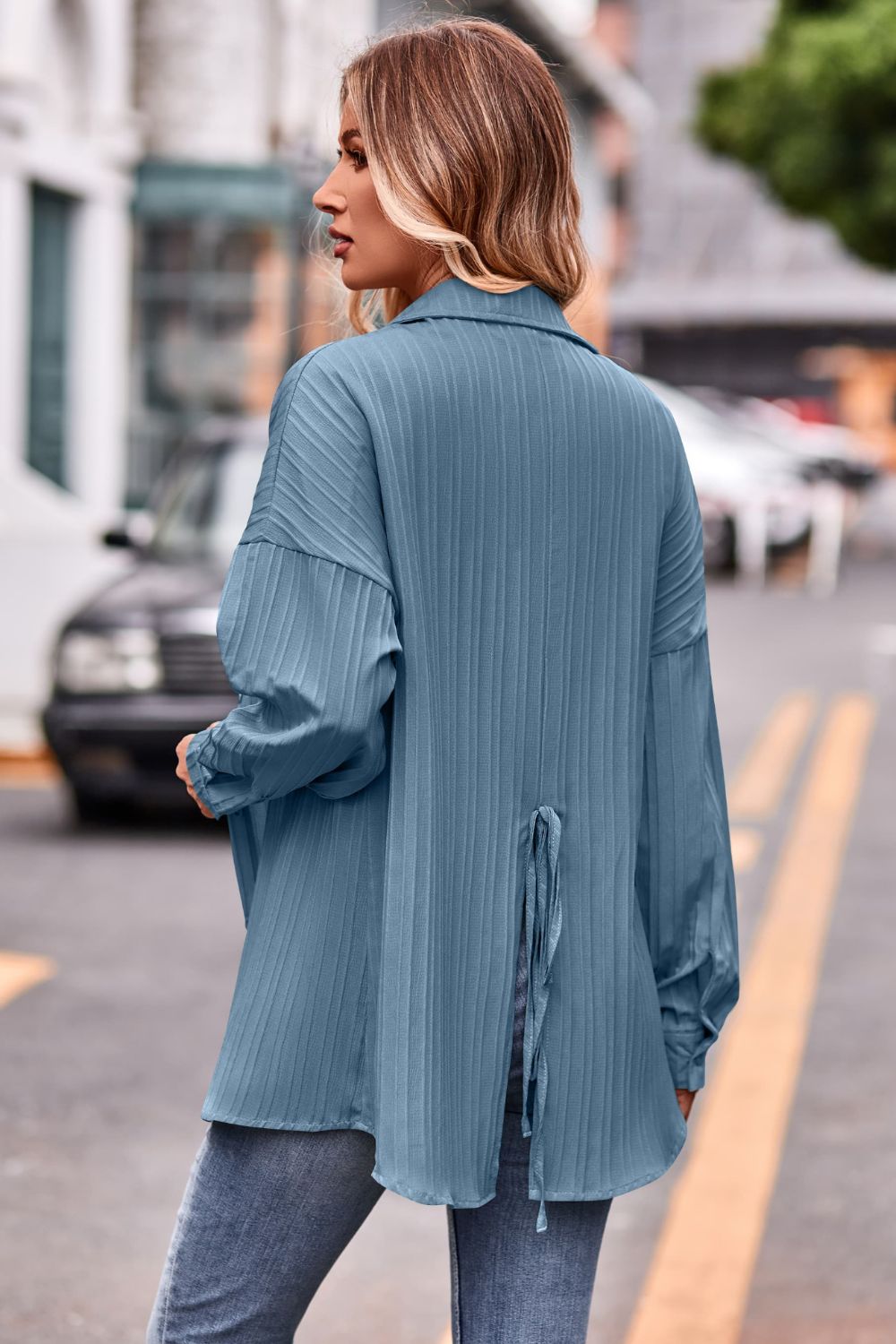 Chemise Alma longue et fendue – photo produit 2