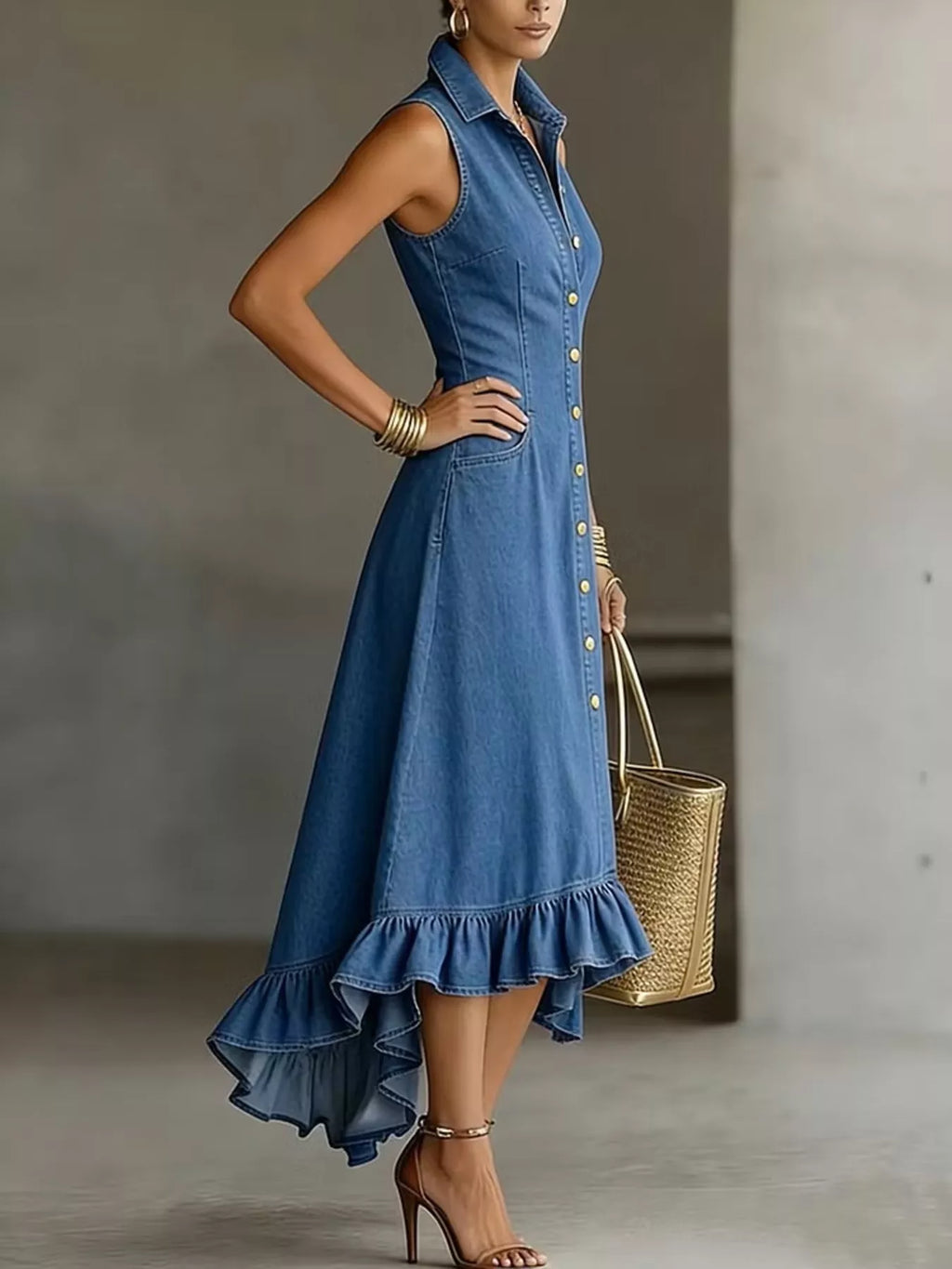 Robe en jean Ana grande taille – photo produit 3
