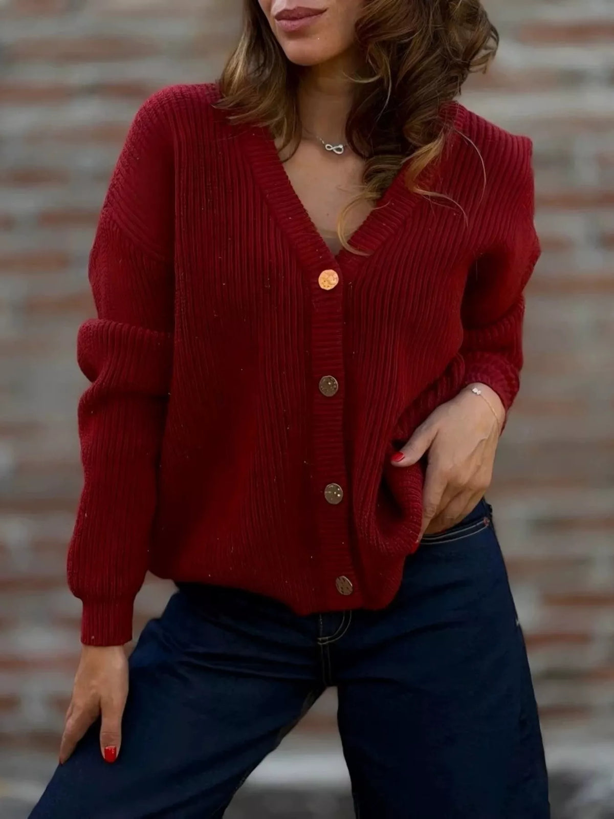 Gilet Zoé en maille grande taille – photo produit 6