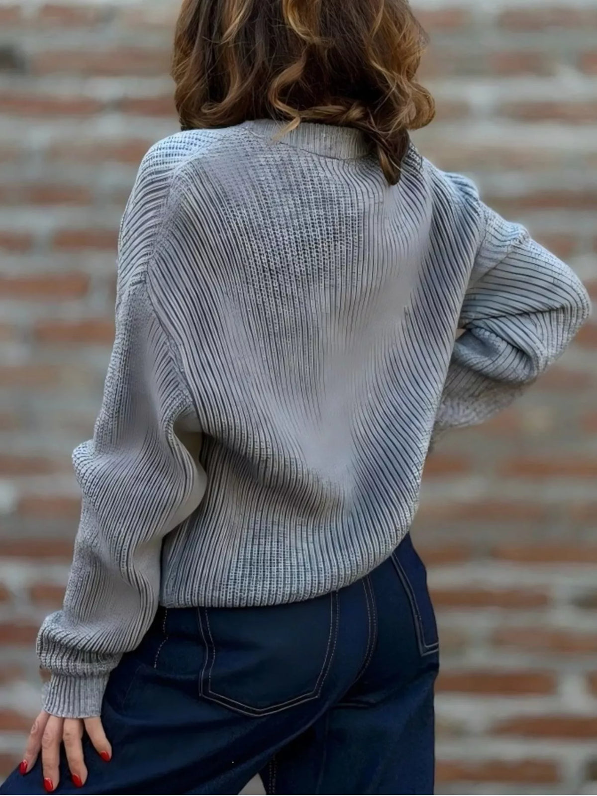Gilet Zoé en maille grande taille – photo produit 2