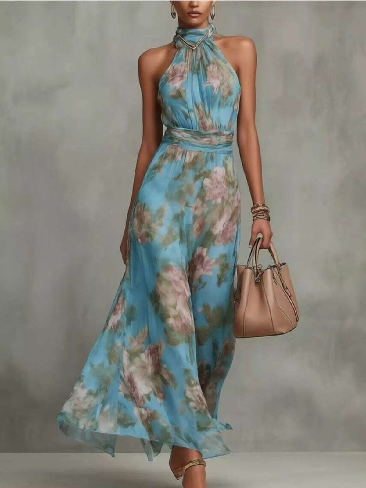 Robe longue Flora grande taille – photo produit 7