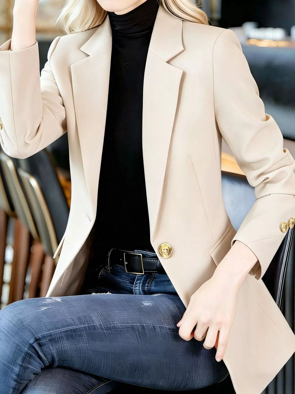 Blazer Nadège col cranté – photo produit 7
