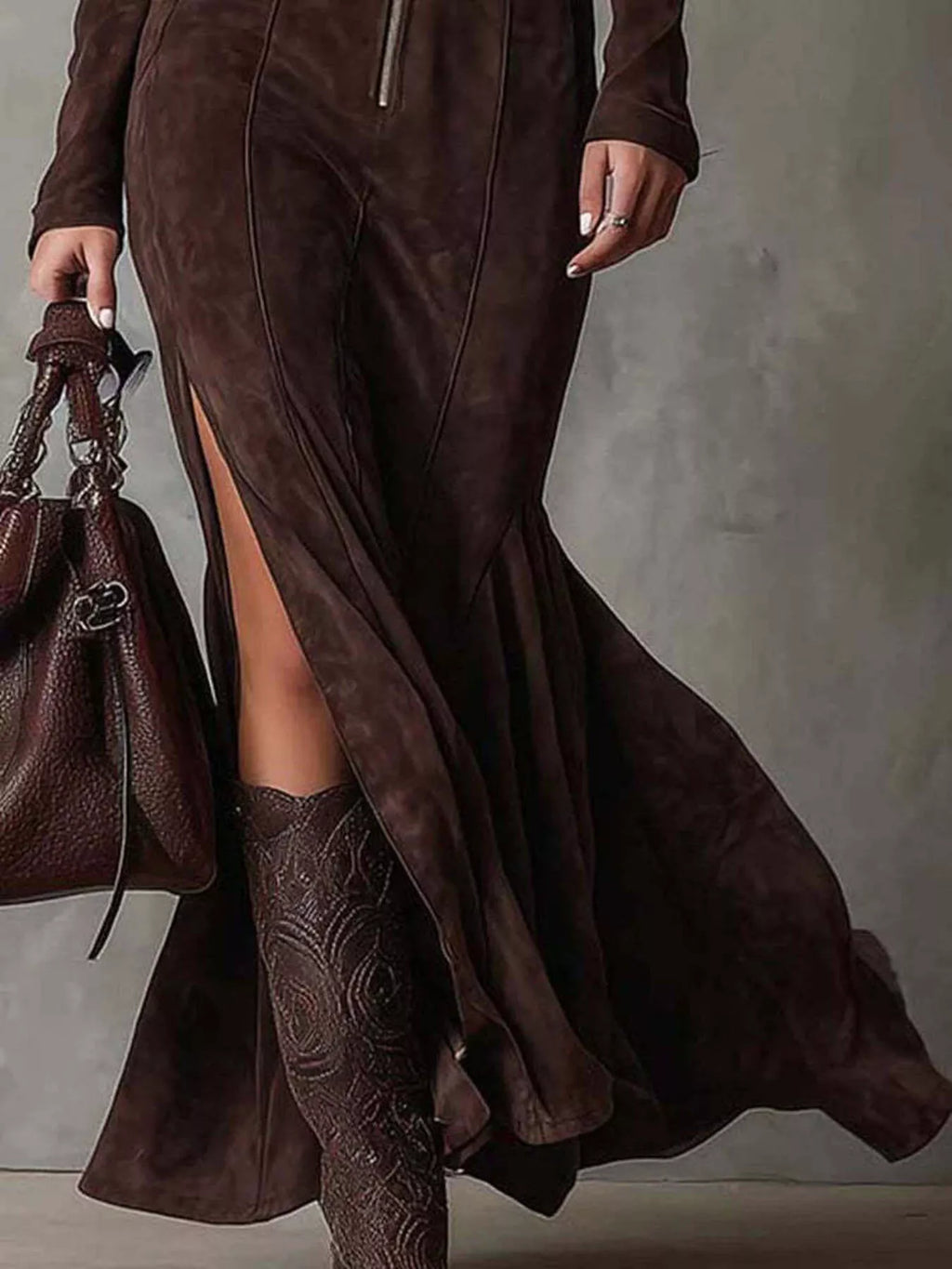 Robe Irina zippée à fente – photo produit 3
