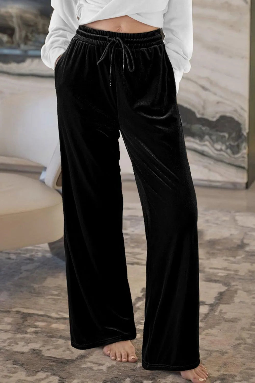 Pantalon Léana – large de sport à cordon – photo produit 1
