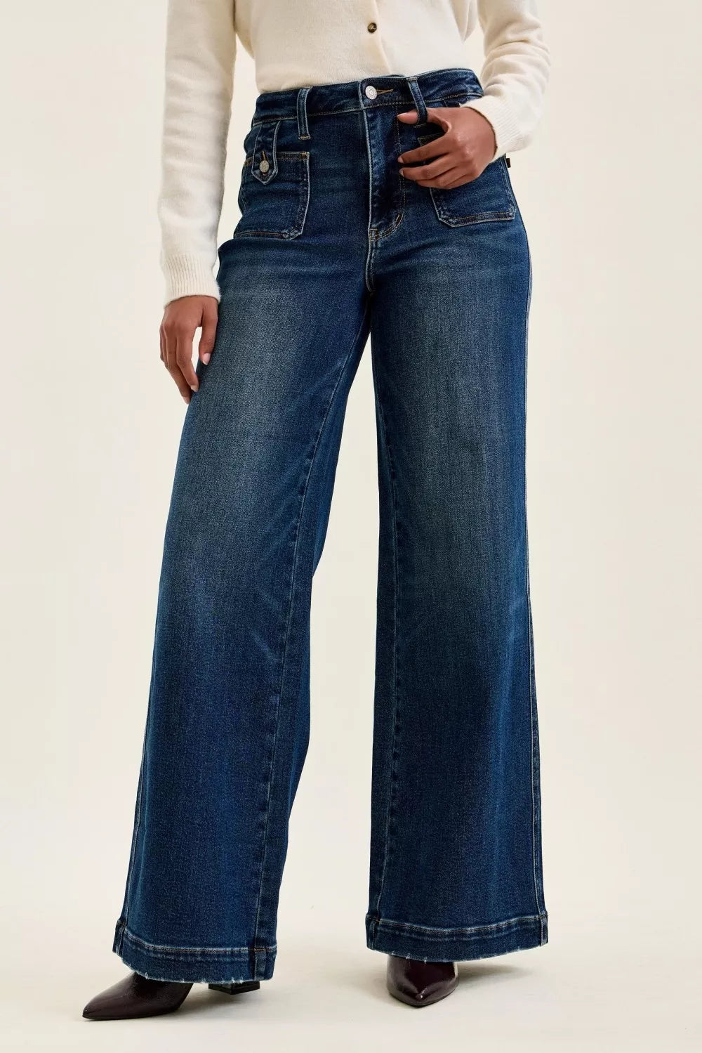 Jean Judy large indigo – photo produit 1