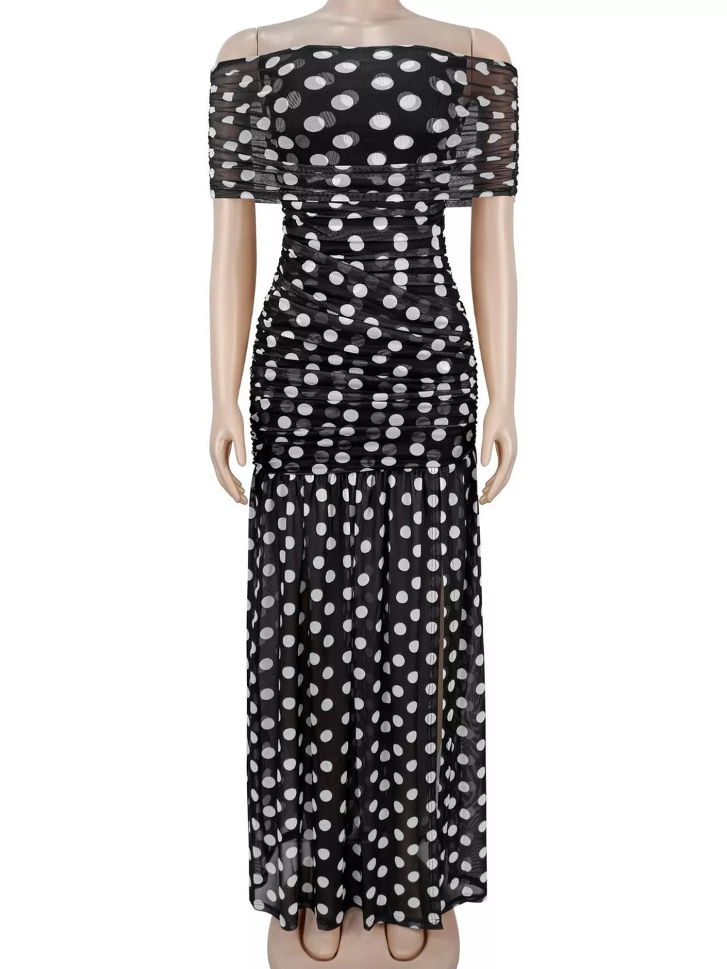 Robe longue Vita à pois – photo produit 5